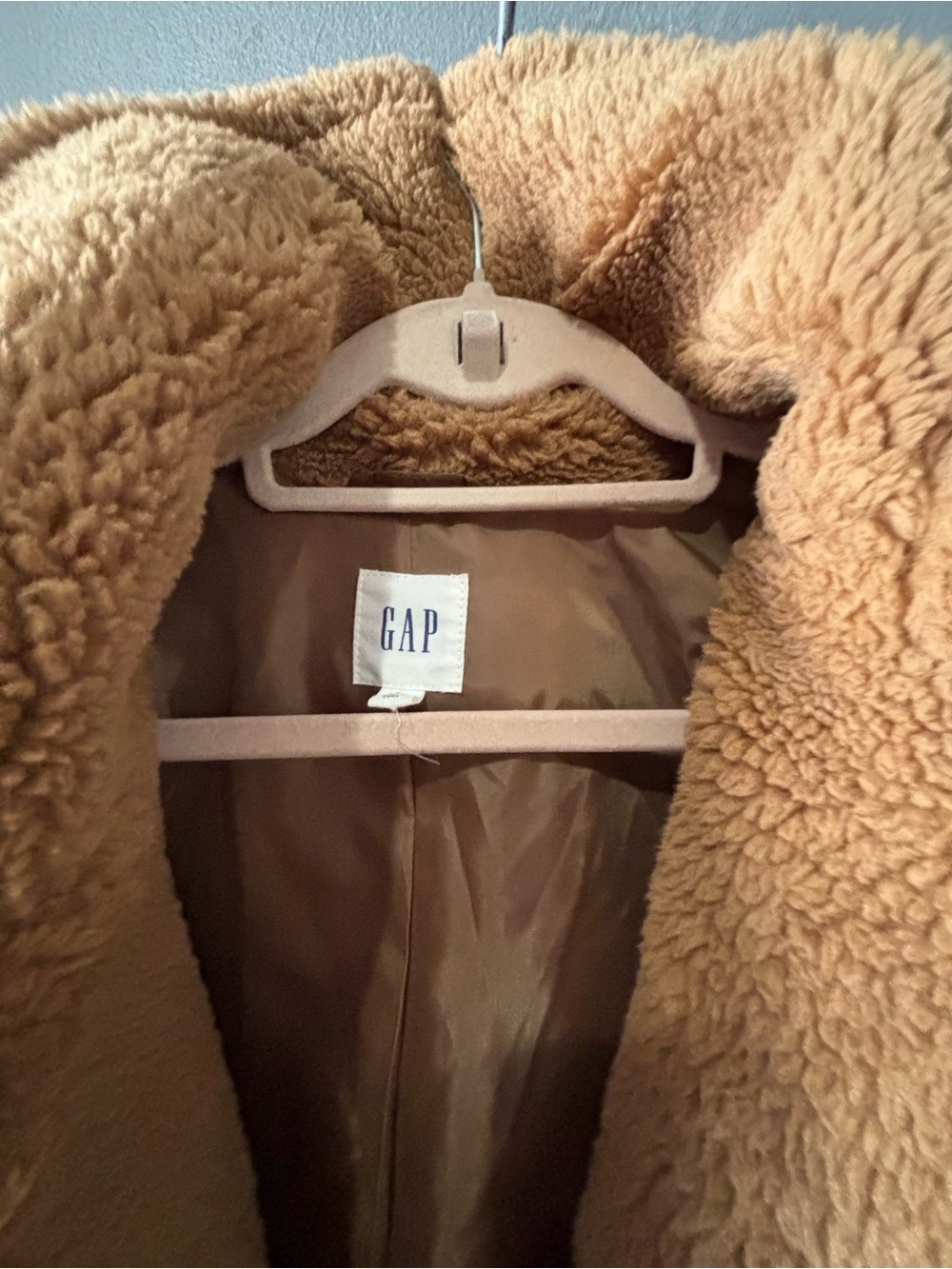 GAP Kids Cozy Tan Sherpa Puffer Jacket